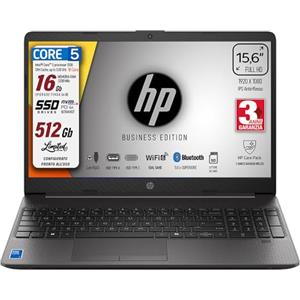 HP 250, PC Portatile, Intel Core 5-120U 13th 10Core, fino a 5 GHz, RAM 16Gb, SSD 512Gb, Display 15.6" IPS FHD, Wi-Fi 6, BT, WebCam, HDMI, LanRj45, Display port, Pronto all'Uso, 3 Anni di garanzia