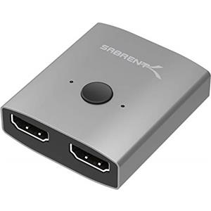 SABRENT Sdoppiatore HDMI Switch - HDMI Splitter 1 ingresso 2 uscite o 2 in 1 out, Supporta 4K, 2K, 3D per Xbox, PS5 PS4 PS3 Roku o HD TV Fire Stick (DA-HSW2)
