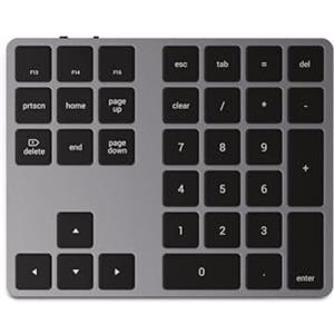 Satechi Tastierino Numerico Wireless Slim in Alluminio con 34 Tasti, Bluetooth, Ricarica USB-C per MacBooK, Laptop, PC, iPad (Grigio Siderale, ???????????????????????? ????????)