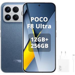 XIAOMI POCO F8 Ultra Smartphone 12+256GB, Snapdragon 8 Elite Gen 5, 6.85" 120Hz AMOLED Display, Hypercharge 100W Charging and 50W Wireless, anche 67W Charger