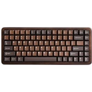 YUNZII WOOD84 Tastiera Meccanica Wireless Gaming 75% in Legno, Keyboard Bluetooth/2.4G/USB-C, Retroilluminazione RGB, Montaggio Tray, Hot-Swap con Tasti PBT per Mac/PC, QWERTY (Candy)