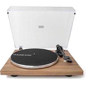 VULKKANO TD10 Giradischi con Braccio di Precisione, Equalizzatore Phono/Linea Integrato e Design Elegante Compatibile con Vinili da 33 e 45 Giri