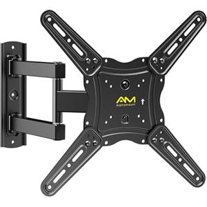 Alphamount Supporto TV Parete con Braccio Girevole ed Estendibile, Staffa TV 26-60 Pollici, Max VESA 400x400, Resistente Fino a 35 kg