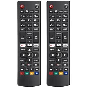 Loutoc (Confezione da 2) Telecomando Universale per Smart-TV-LG Incluso LCD LED Nanocell 4K UHD Ultra HD OLED QNED TV, Telecomandi-Compatibile con tutti i Televisori LG
