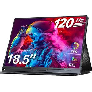 UPERFECT Monitor Portatile 18,5 Pollici 120Hz Gaming Monitor con Schermo IPS Full HD 1920 * 1080 USB C Mini HDMI per PC Laptop Smartphone PS4/5 Xbo Switch Raspb Pi, Corpo in Metallo, Montaggio VESA