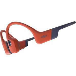 SHOKZ Cuffie sport a conduzione ossea OpenSwim Pro, auricolari wireless Open-Ear impermeabili IP68 con Bluetooth 5.4, 32 GB storage MP3, micr. con canc. rumore, 9 ore ripr. per corsa e nuoto, Rosso
