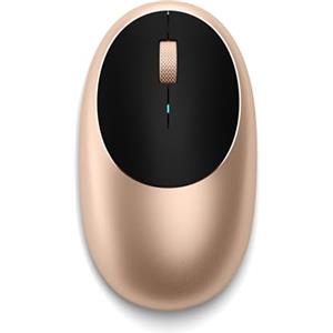 Satechi Mouse Wireless M1 in Alluminio, Ricaricabile USB C, 1200 DPI, Elegante Mouse Bluetooth Compatto per MacBook Air/Pro/Neo, Laptop, PC, iPad - Oro