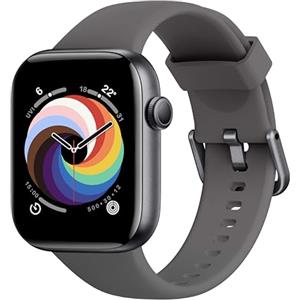AcclaFit Smartwatch Uomo Donna, 1.85" Orologio Smartwatch con Effettua/Risposta Chiamate, 113 Sportive Smart Watch con Contapassi/SpO2/Sonno/Cardiofrequenzimetro, Impermeabil IP68 per iOS Android, Anthracite