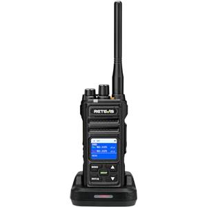 Retevis NR630S Walkie Talkie Lunga Distanza, Ricetrasmittenti Impermeabili IP67, Riduzione del Rumore AI da 2800 mAh, Chiamata di Gruppo LCD, Walkie Talkie Professionali per Logistica (Nero, 1 Pezzi)
