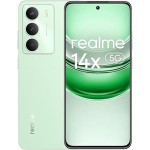 realme 14x 5G Smartphone 6+128GB, MediaTek Dimensity 6300, Fotocamera da 50MP, Display curvo da 120Hz, Batteria massiva da 5000mAh, Cellulari Android 15, Octa-core, verde (senza adattatore)