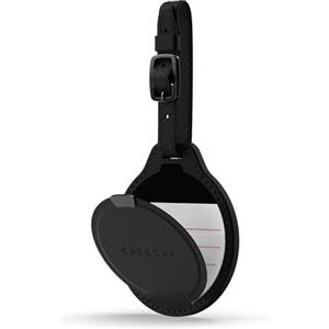 SATECHI FindAll Localizzatore per Valigie con Apple Find My, Ricarica Wireless, Avvisi Sonori, GPS per Bagagli e Zaini, per iPhone, iPad, Mac - Nero
