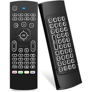 Retoo Telecomando Air Mouse 2.4GHz Universale Air Mouse con tastiera per Smart TV, Windows, MAC, Linux e Android, Portatile Senza Fili Controller, Mini Tastiera Wireless per PC