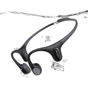 mojawa Run Plus New cuffie a conduzione ossea nuoto, impermeabile IP68 auricolari con lettore MP3 32GB, per corsa, ciclismo e sport, bassi profondi, mic ENC, Bluetooth 5.2 - Nero