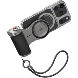 TELESIN Master Grip Kit, Magnetica Impugnatura per MagSafe/iPhone/Android, Integrata 3200 mAh Batteria, Ricarica Wireless, DSLR Stile Impugnatura per Foto/Video, Kit con Custodia per iPhone 17 Pro