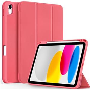 CACOE Custodia Cover Compatibile con iPad 11a Generazione (A16) 11" (2025) / iPad 10a Generazione 10.9" (2022) (A2757/A2777), Ultra Sottile Retro Cover con Portapenne,Rosa anguria