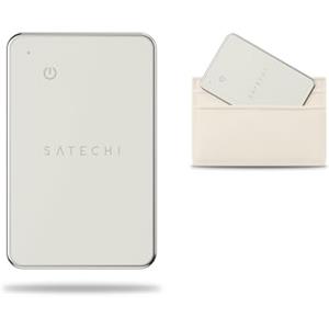 SATECHI FindAll Air Tag Card GPS per Portafogli con Apple Find My, Avviso di Smarrimento, Suono Potente, Ricarica Wireless, Carta GPS Leggera, Localizzatore Portafoglio per iPhone, iPad, Mac - Beige