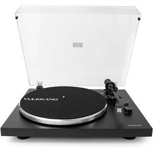 VULKKANO TD10 Giradischi con Braccio di Precisione, Equalizzatore Phono/Linea Integrato e Design Elegante Compatibile con Vinili da 33 e 45 Giri