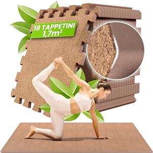 BeMaxx Tappeto Palestra Tappetino Fitness da Ginnastica a Puzzle - Pavimento Protettivo Incastro Tatami Gomma Allenamento Protezione Sport| Materassino Gommato Mattonella Pavimentazione per Home Gym Manubri