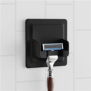 LOBUX® - Supporto per rasoio da doccia, autoadesivo, tenuta super resistente [silicone soft touch] - Supporto per rasoio doccia, impermeabile, sistema di organizzazione per bagno, specchio, doccia