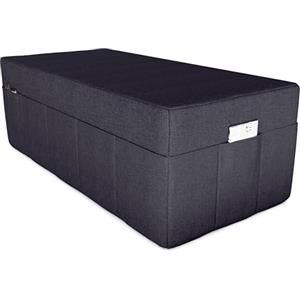 POKAR Fodera per Materasso Pieghevole 140x195x15 cm | Funzione Pouf con Tasche Laterali | Copertura per Materasso per Ospiti | Lavabile | Certificato OEKO-TEX | Prodotto nell'UE | Antracite