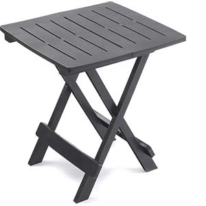 PALUPLUS Tavolo Pieghevole da Giardino in Plastica di colore ANTRACITE, Misura 44x44x51 cm, Tavolino Salvaspazio Piccolo da Campeggio, Picnic, per Esterno ed Interno -ADI7200F