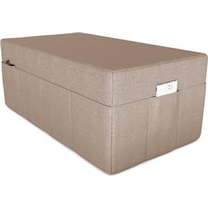 POKAR Fodera per Materasso Pieghevole 120x195x15 cm | Funzione Pouf con Tasche Laterali | Copertura per Materasso per Ospiti | Lavabile | Certificato OEKO-TEX | Prodotto nell'UE | Beige