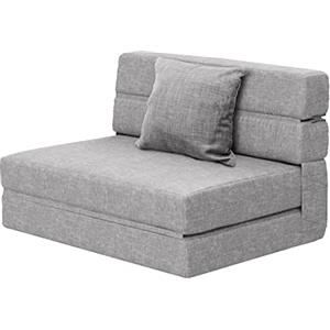 ANONER Divano Letto Pieghevole 4 in 1 1 Posto, Grigio Chiaro