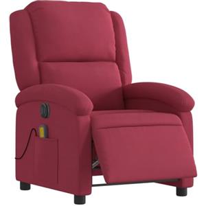 vidaXL Poltrona Massaggiante Reclinabile Elettrica Rosso Vino Velluto, Poltrona Massaggiante Elettrica, Poltrona Ufficio