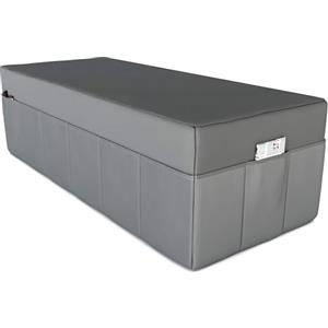 POKAR Fodera per Materasso Pieghevole 160x195x15 cm Idrorepellente | Funzione Pouf con Tasche | Copertura per Materasso per Ospiti | Lavabile | Certificato OEKO-TEX | Prodotto nell'UE | Antracite