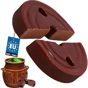 KOTARBAU® Pietra di pressione per pentola in gres, tagliata a metà, 140 mm