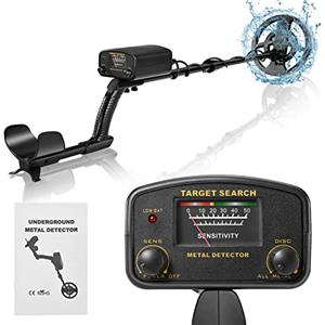GJCrafts Metal Detector, Rilevamento Dual Mode, Rilevatore di Metalli Bobina di Ricerca Impermeabile da 8 Pollice, Lunghezza Regolabile, per Caccia al Tesoro Rilevamento di Monete d'oro