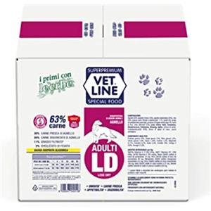 VET LINE VETLINE Adulti LD Agnello 12 kg (3 Pezzi x 4Kg)
