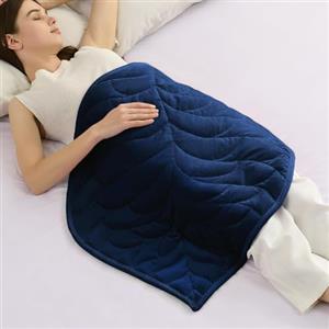 Sivio Piccola Coperta Ponderata 2.3 kg 58x74 cm, Velluto Cristallo di Lusso, Relax per Divano/Ufficio, Lavabile | Blu Marino