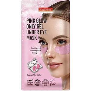 Purederm Skincare Koreana - Pink Glow Only Gel Under Eye Mask 6 paia - patch occhi elasticizzanti, nutriente e rassodante