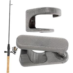 Generic Porta canna da pesca | Rastrelliera da parete | Fissaggio a parete per canna da pesca, per kayak, barche, garage, ragazzi, uomini, pescatori, padri