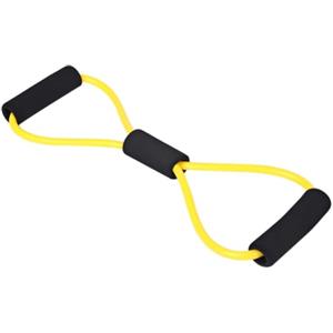 KICHOUSE Bande Elastiche di Resistenza a Forma di 8 Gialle in Tpr Maniglie per Esercizi di Fitness a Casa e Ufficio per Uomini e Donne