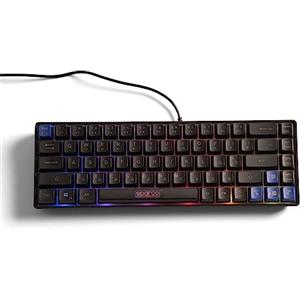 Celly, Tastiera con Filo Ghost Linea Sparco, Tastiera Gaming Layout USA, Retroilluminazione Rainbow, Modalità Anti-ghosting, Luci RGB con 12 Modalità di Illuminazione, Connessione Plug&Play