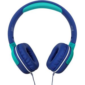 Celly, Cuffie con Filo per Bambini, Microfono Integrato, Archetto Regolabile, Compatibili con Dispositivi AUX, Jack 3.5mm, Colore Azzurro