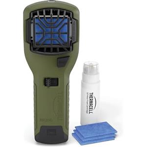 Thermacell Repellente Antizanzare Portatile per Esterno, Protezione 21 m², Include una Ricarica da 12 ore + 3 Piastrine, Verde Oliva