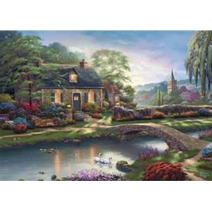 Schmidt Spiele 59775 Thomas Kinkade, Stoney Creek Cottage, Puzzle da 1000 pezzi