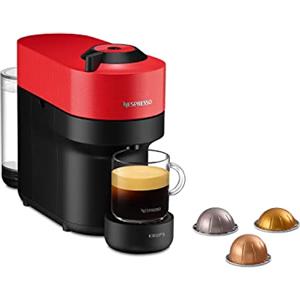 Krups Nespresso Vertuo Pop XN9205K, Macchina caffè di Krups, Spicy Red, Sistema Capsule Nespresso Vertuo, Serbatoio acqua 0.56L
