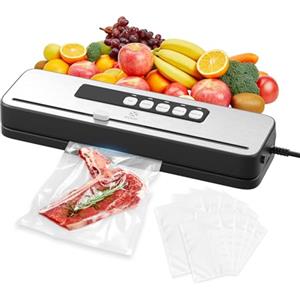 Woox Envasadora al Vacío, Máquina Envasadora al Vacio Domestica Rápida y Compacta, Alta Velocidad de Trabajo Continuo, para la conservación de alimentos secos y húmedos