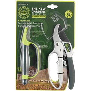 Spear & Jackson CUTTINGSET1K Set di cesoie a cricchetto e temperino della collezione Kew Gardens