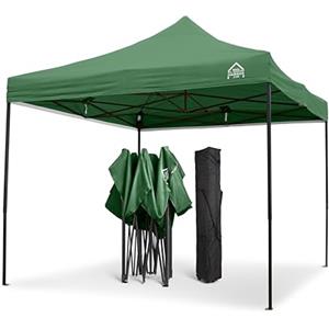All Seasons Gazebos | 3x3m Pop Up Gazebo con 4 pareti laterali, pacchetto accessori e borsa con ruote | Facile montaggio, Resistente, Completamente Impermeabile, Materiali di Alta Qualità (Verde)