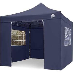 All Seasons Gazebos: Gazebo pop-up 3x3m completamente impermeabile con 4 pareti laterali Premium - Blu Navy