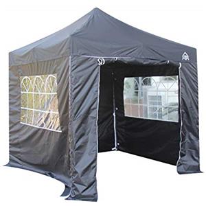 All Seasons Gazebos: Gazebo pop-up 2.5x2.5m completamente impermeabile con 4 pareti laterali - Nero