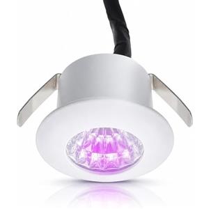 Planetitaly Mini faretto Bianco LED RGB RGBW SPOT incasso 25mm 2W 24V sincronizzabile DMX512 punto luce segnapassi multicolore giochi di luce cielo stellato Faretto LED piccolo Dimmerabile foro 25mm (RGBW+4000K)