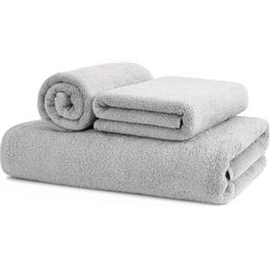 BIANCHERIAWEB Asciugamani Salvietta Bagno in Morbida Spugna Modello Sophie Colore Grigio Perla Ospite Grigio Perla