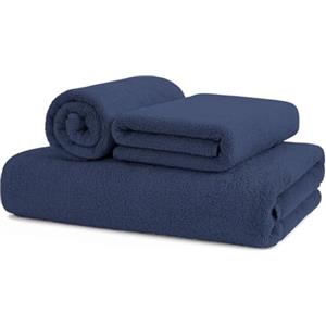 BIANCHERIAWEB Asciugamani Salvietta Bagno in Morbida Spugna Modello Sophie Colore Blue Jeans Ospite Blue Jeans