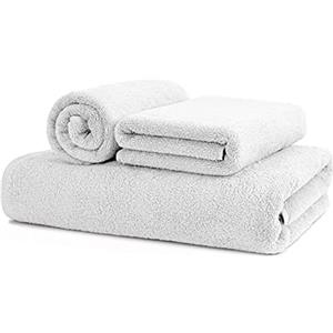 BIANCHERIAWEB Asciugamani Salvietta Bagno in Morbida Spugna Modello Sophie Colore Bianco Ospite Bianco